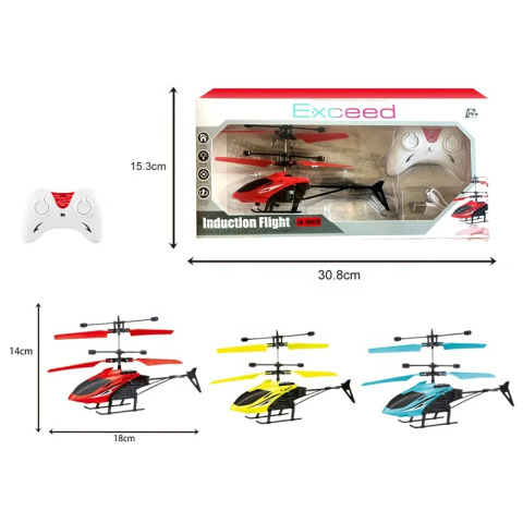 Helikopter dron sterowany pilotem - czerwony