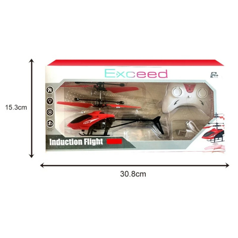 Helikopter dron sterowany pilotem - czerwony
