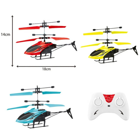 Helikopter dron sterowany pilotem - czerwony