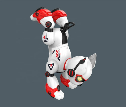 AI robot pies zdalnie sterowany pilotem - czerwony