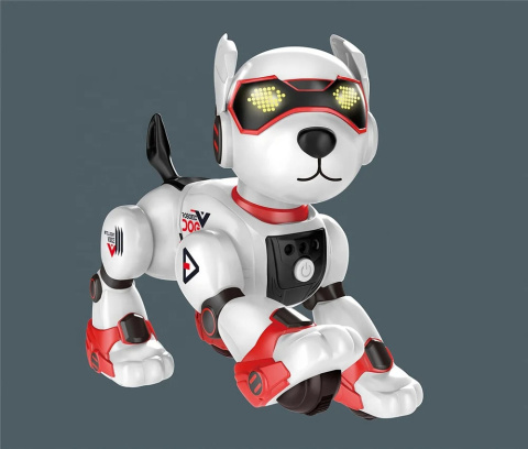 AI robot pies zdalnie sterowany pilotem - czerwony