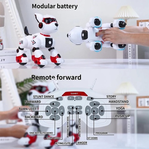 AI robot pies zdalnie sterowany - niebieski