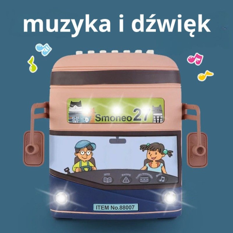 Autobus z klockami - pojemnik na klocki (2 w 1) 136 elementów