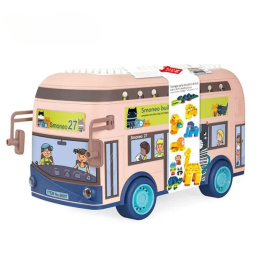 Autobus z klockami - pojemnik na klocki (2 w 1) 136 elementów