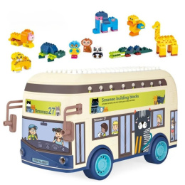 Autobus z klockami - pojemnik na klocki (2 w 1) 136 elementów