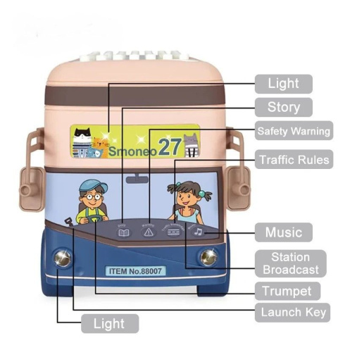 Autobus z klockami - pojemnik na klocki (2 w 1) 136 elementów