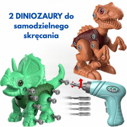 Dinozaury dla dzieci do samodzielnego skręcania - tyranozaur i triceratops