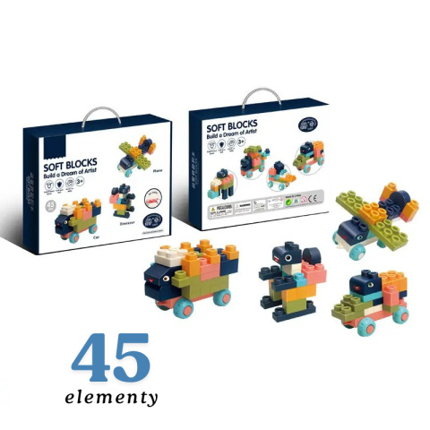 Klocki soft 45 elementów