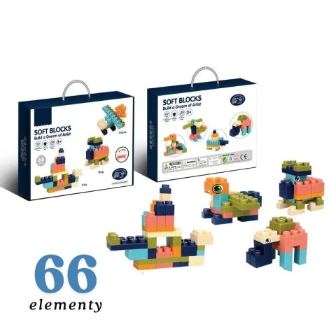 Klocki soft 66 elementów